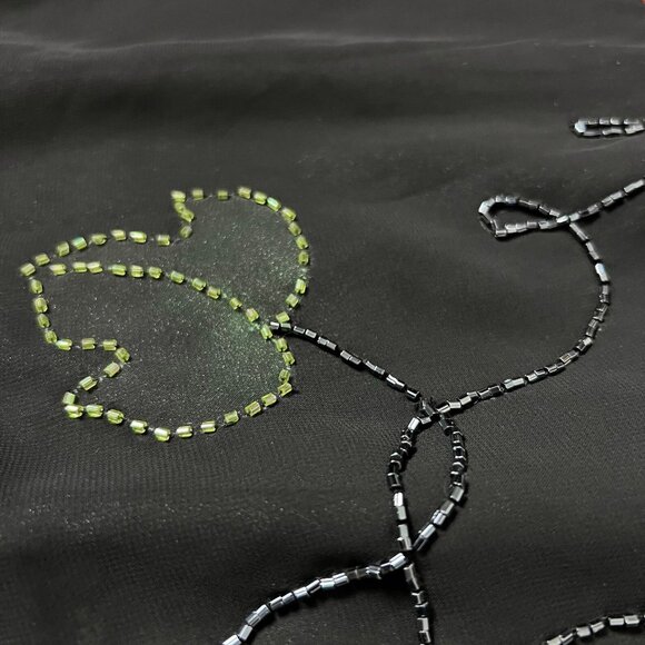 Goya London US 6 EU 40 Floral Sequin Beaded Asymmetric One Shoulder Evening Gown - Picture 5 of 6